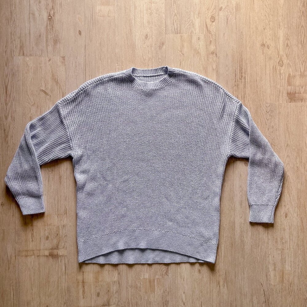 PISTOLA Oversized Knit Fisherman's Sweater - Light Blue
